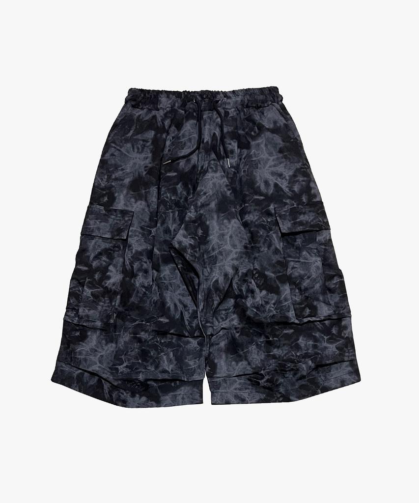 Nainneoscheu Tie-Dye Octave Cargo Shorts_Black