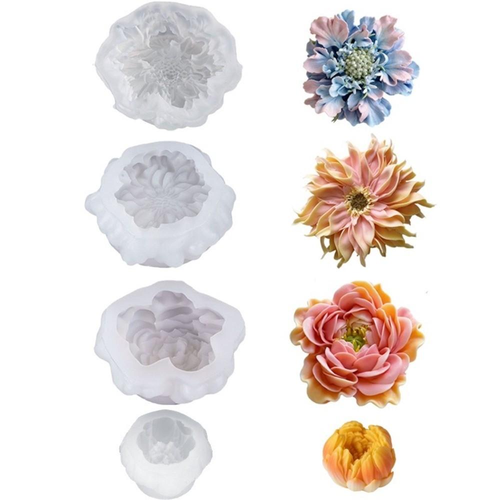 Nonstick Mousse Cake Decorating Flexible Candle Mold 3D Flower Silicone Mold  Soap Crafting