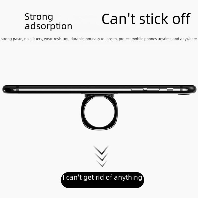 Ultra-Thin Aluminum Rotating Phone Ring Holder for Bedside or Live Streaming