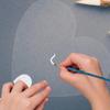 Round Transparent Fan Handheld Blank Painting Fans Multi-functional Handicrafts  for Wedding