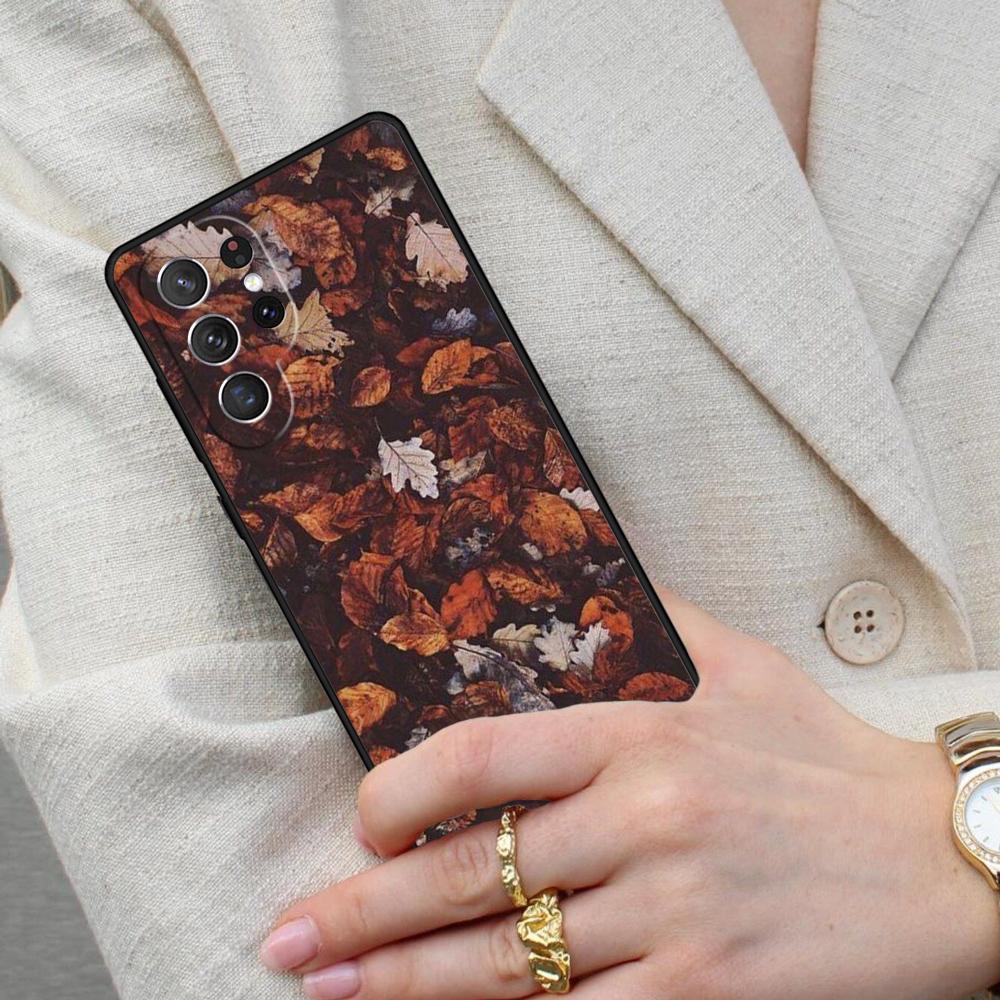 Autumn Spring Season Leaves Cell Phone Case for Samsung Galaxy S26 Ultra S25 S24 S23 S22 S21 S20 Note10 Cover