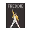 Freddie Mercury Silhouette Disegno a Linee Stampe d'Arte Bianco e Nero Poster Minimalista Immagini da Parete Musicali Pittura su Tela Decorazione