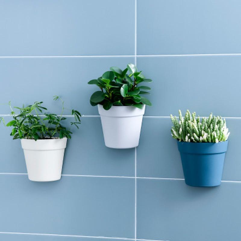 Home Wall Flower Pot Hanging Plastic Wall Planter Basket Desktop Table Floor Garden Office Home Decor