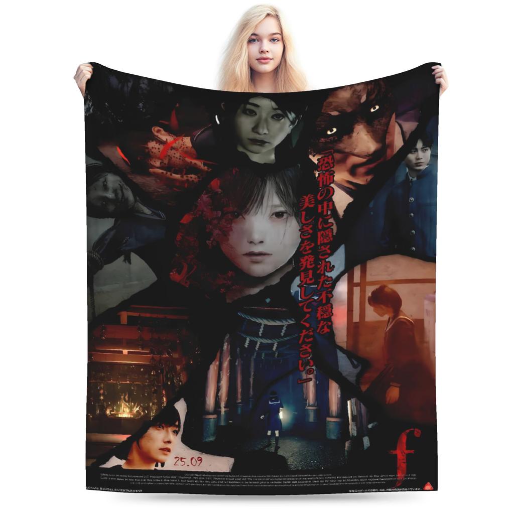 Silent Hill F deka Hororová hra Cestování Kancelář Flanelové povlečení Přehozy do obývacího pokoje Teplý měkký kvalitní přehoz Nápad na dárek