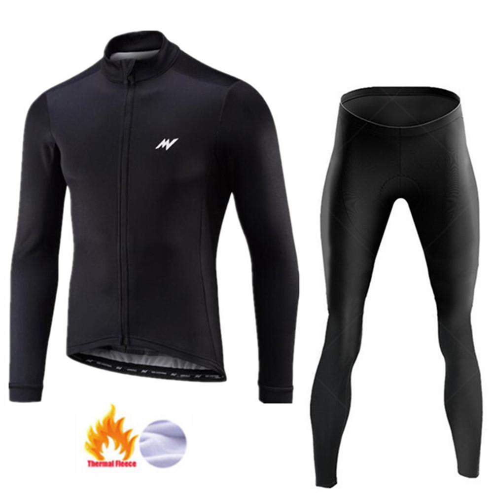 2026 Winter Warm Cycling Clothing Set  Fleece Cycling Jersey  Mtb Male Clothing Man Clothes Men's Bike  Thermal Mens Bicycle Pants Set Suit Outfit
