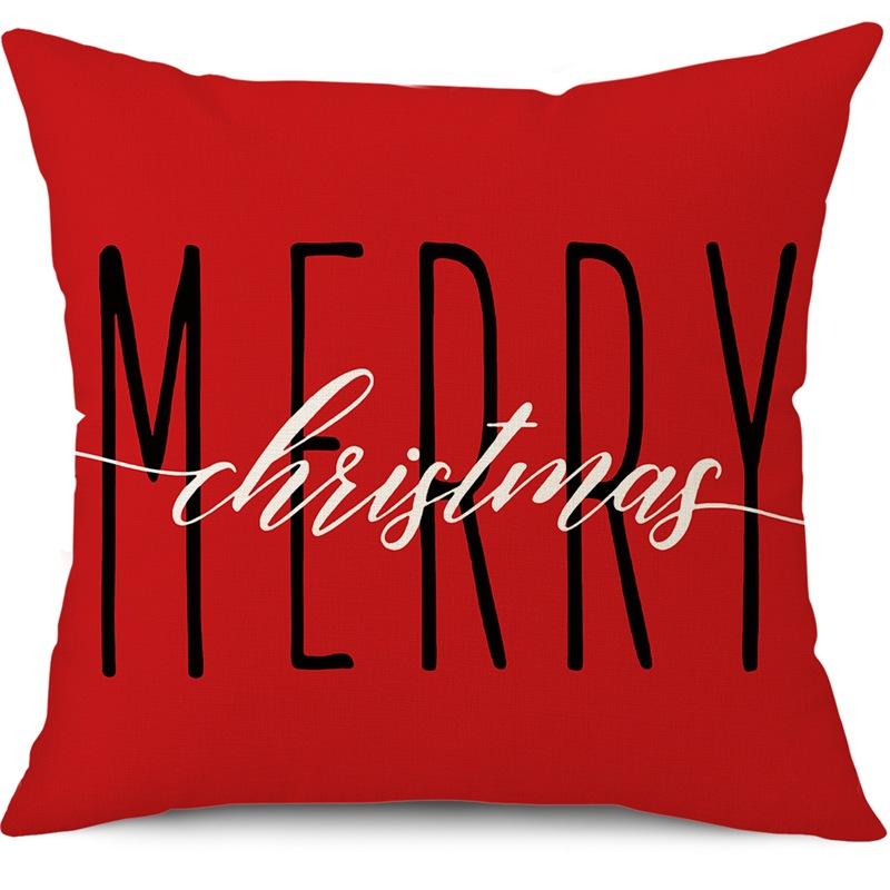 45cm Merry Christmas Cushion Cover Pillowcase 2025 Christmas Decorations for Home Ornament Happy New Year Christmas Decor 2026