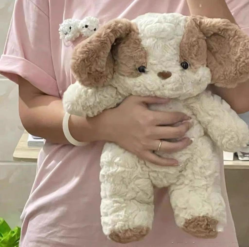 Promotional Gift Stuffed Animals Plush Toy Good Night Puppy Doll Pillow Cute Sleeping Doll Birthday for Girlfriend