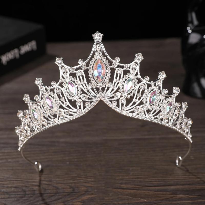 

1 Piece European American Style Baroque Alloy Crown Headwear Fashionable Simple Luxurious Grand Party Accessory Size fits all