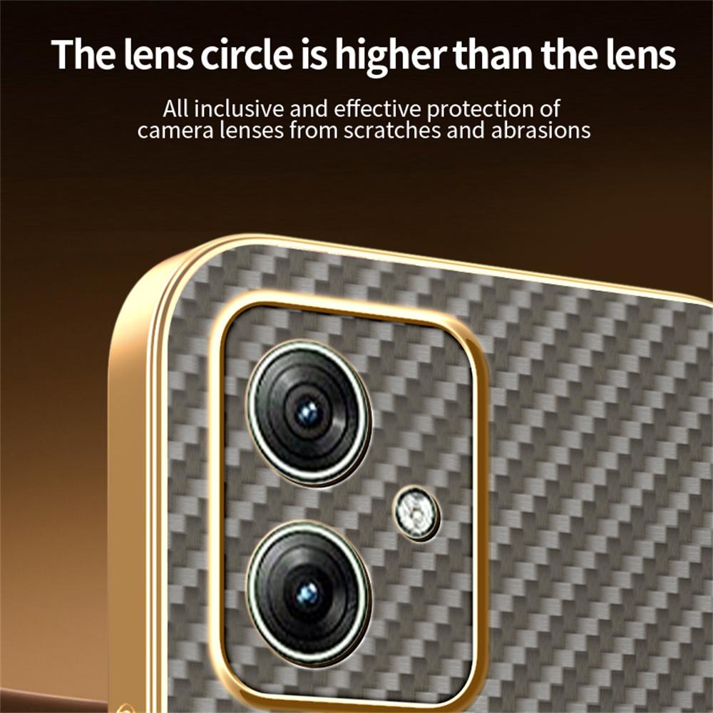 Pentru Motorola Moto G54 5G/G54 Power 5G/G64 5G Husă Telefon Texturată Fibră de Carbon Electroplată TPU Capac Spate