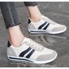 New Women Casual Walking Shoes Flat Lace Up Leather Fashion Flat-Bottomed Female Sneakers Vulcanized Shoes Plus Size 42