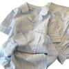 Gentle wind short-sleeved pajamas women's pure cotton can be worn outside cardigan shorts loungewear large size set 1011 new models