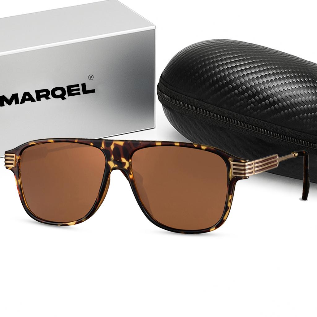 Sluneční brýle MARQEL Hnědé želvovinové UV400 L6141