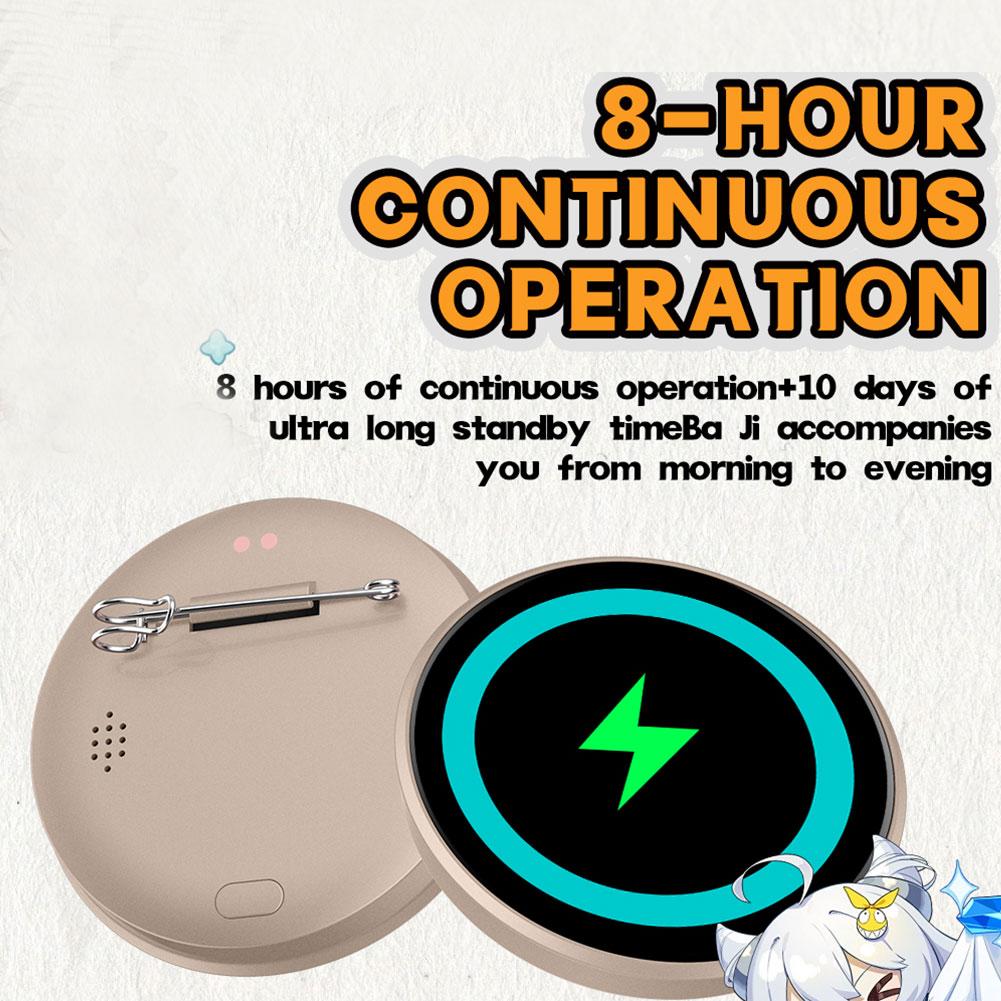 Smart Digital Badge Dynamic Electronic Display Outdoors Small Pendant Fashionable Electronic Badge Digital Show Sceen Home Decor