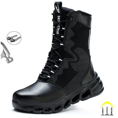 Neue Mode Herrenstiefel Sicherheitsschuhe Sicherheit Stahlkappe Militärstiefel Arbeitsstiefel aus Stahlkappe Anti-Smashing Herren Arbeitsstiefel