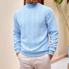 Pull à col roulé torsadé pour homme, décontracté, chaud, à manches longues, tricoté pour un usage quotidien