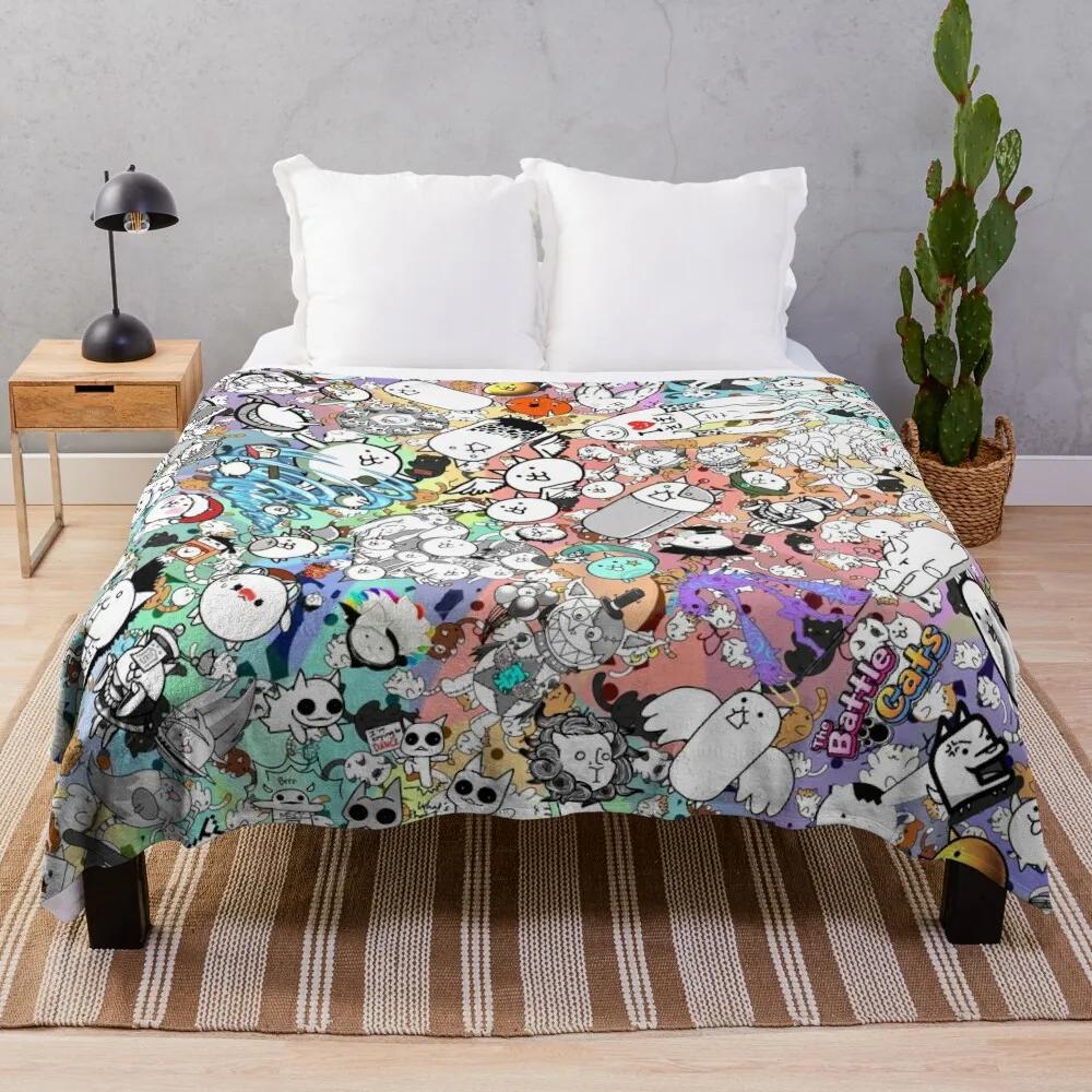 Battle Cats Throw Blanket Sleeping Bag blankets and throws Travel Blankets blankets for beds blankets throw blanket Size: 75*100cm, Weight: 230 GSM