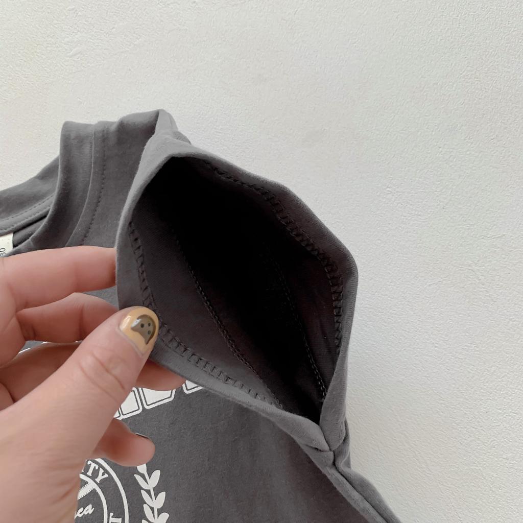 Dzieci Chłopiec Moda Litera T-shirt Wszechstronne T-shirty na przód ramię Dziewczynki Wysokiej jakości bawełna Cienkie Wygodne Wciągane Bluzki
