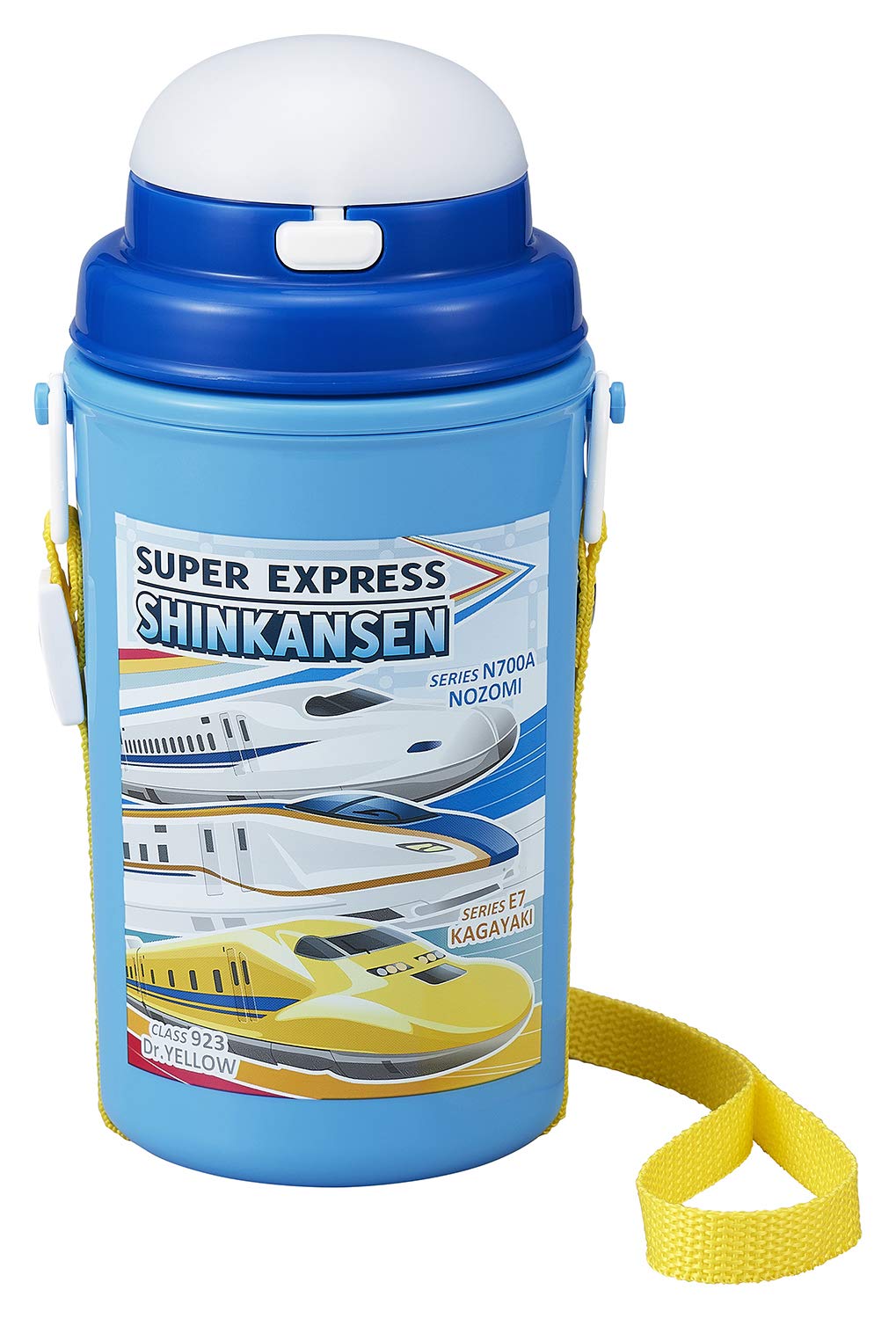 

OSK Insulated Water Bottle with Shinkansen Style SC-450S Straw, 450ml, синий