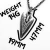 Retro Viking Arrow Texture Men Necklaces Stainless Steel Pendant Chain Women Punk Fashion Jewelry New Accessories Gift