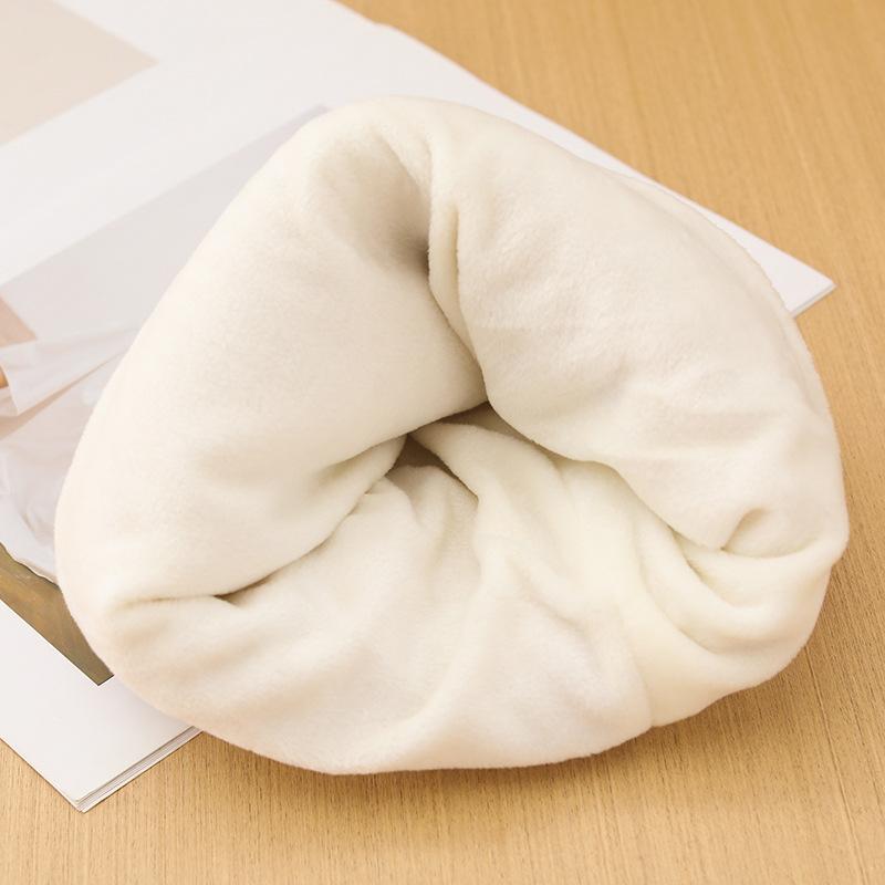 Korean Style Autumn and Winter Label Rabbit Woolen Hat for Women with Velvet and Thickening To Keep Warm Fashionable Knitted Hat Cold Hat