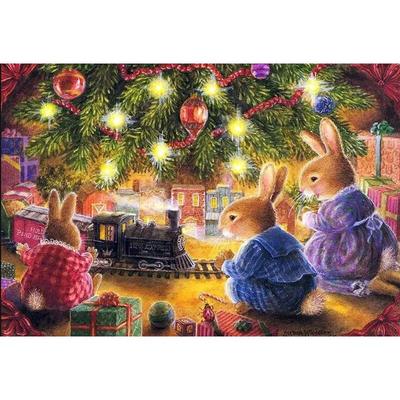 Ricamo a Diamanti 5D Fai da Te Display Completo Animale Coniglio Strass Pittura con Diamanti