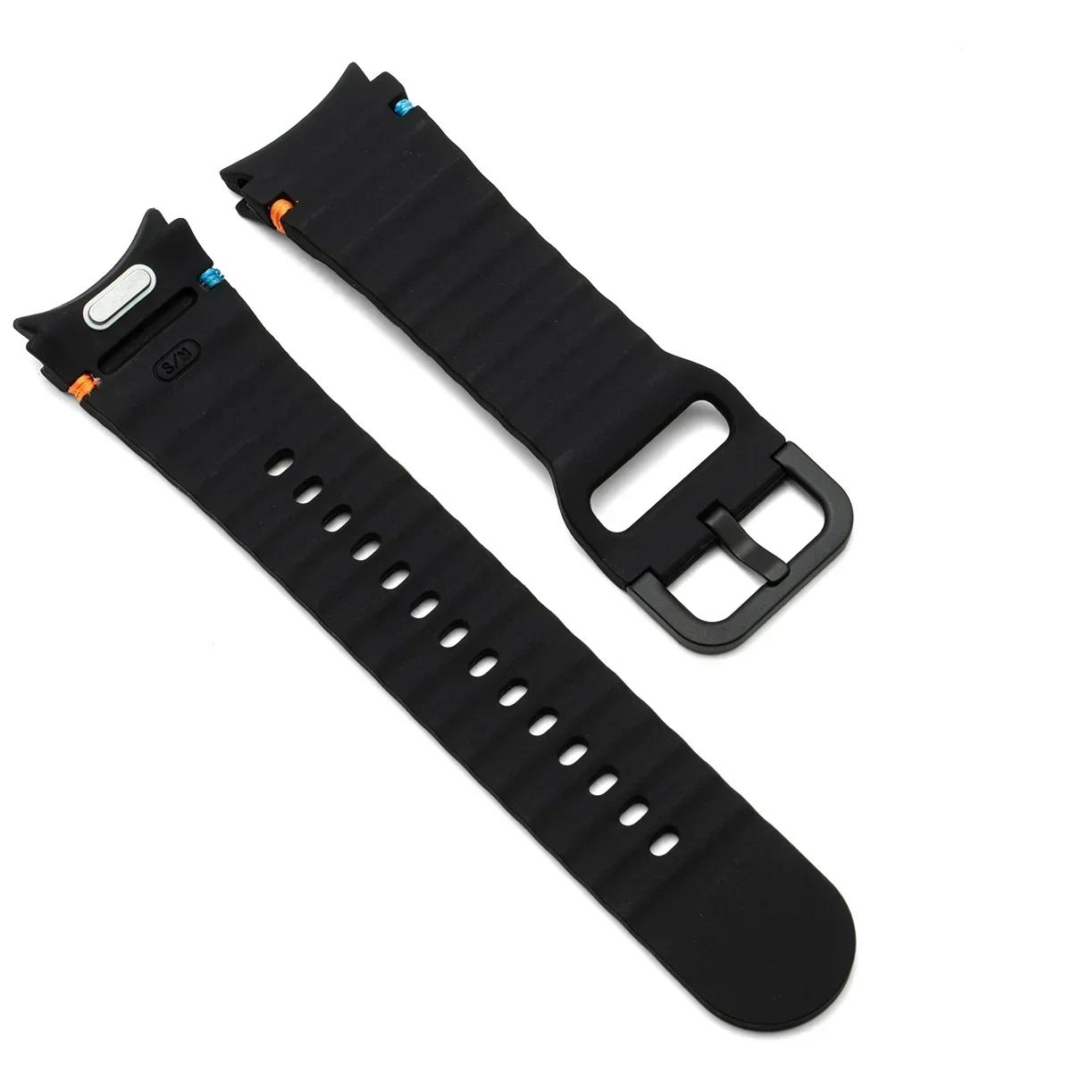 

Офіційний 1:1 Силіконовий ремінець для Samsung Galaxy Watch 7 6 5 4 44мм 40мм 5Pro 45мм Браслет Galaxy Watch 6 4Classic 43мм 47мм For Watch 6 4Classic