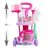 Just Play Disney Junior Minnie Mouse Sparkle 'N Clean Trolley 21-inch 11-piece Pretend Play Toy for Kids (Ages 3+)