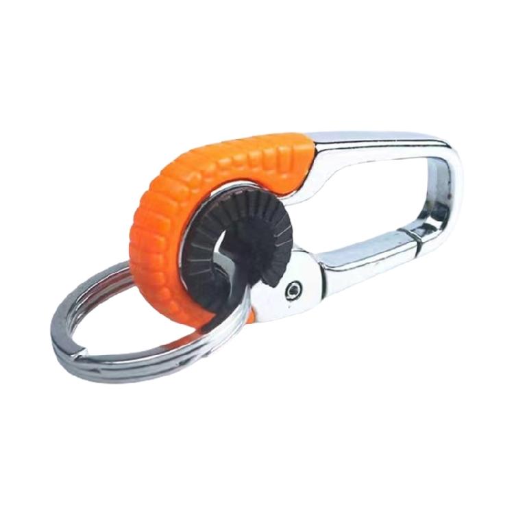 Men Keychain Hook Double Rings Carabiner Keychain Accessory Keyring Part Perfect for Outdoor Climbing and Fishing