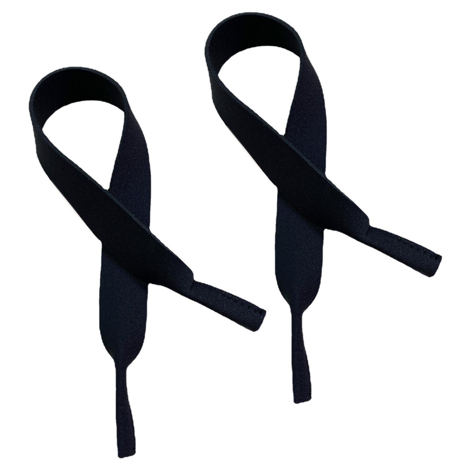 

2 шт. Противоскользящий ремешок для очков для серфинга и плавания, фиксатор для очков из мягкой лайкры для водных видов спорта и активного отдыха чёрный