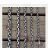 Sturdy Ribbed Chain Cowhide Handle Stainless Steel Anti-Bite Leash for Medium to Large Dogs
