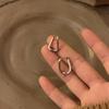 Korean Style High-Quality Earrings for Women - Retro Fashion Hollow Twisted Hoops and Studs, Trendy Hip Hop Ear Jewelry