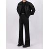 Men Loose Casual Short Pu Leather Turn Down Collar Street Fashion Jacket
