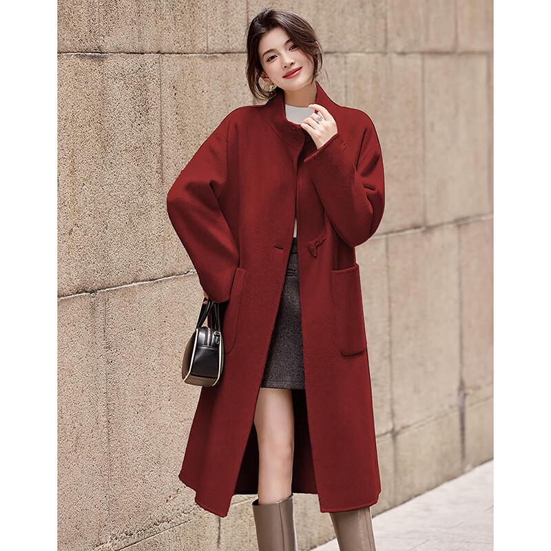 Timeless Elegance Women's Mid-Length Wool Blend Coat
