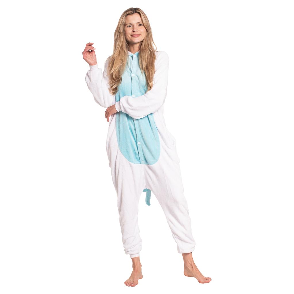 Piżama damska kombinezon kigurumi onesie jednorożec niebieski 155-165 cm m