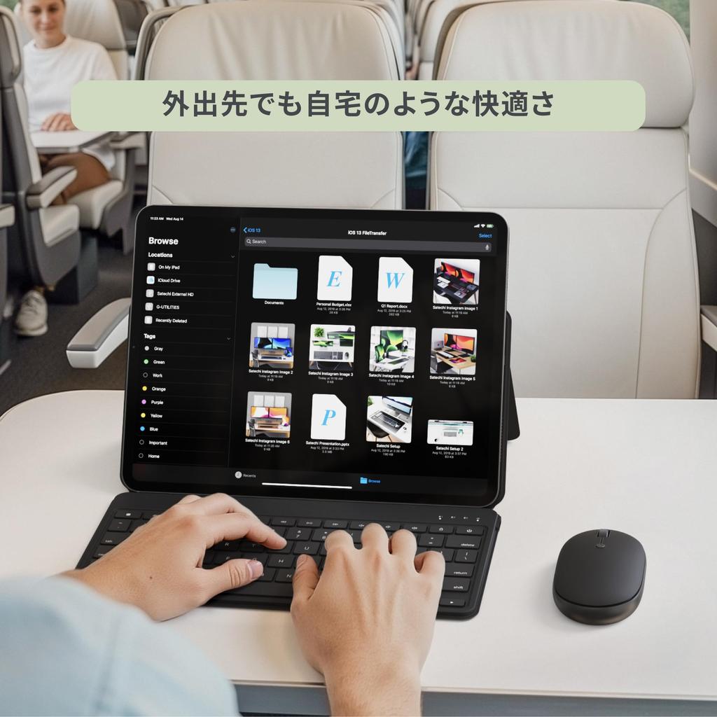 SATECHI OntheGo™ Bluetooth Mouse with USB C Rechargeable Battery, Connects To Up To 3 Devices, Ideal for Laptops, Computers, and Tablets, Compact