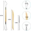 Pottery Clay Sculpting Tools, 22Pcs Wooden Handle Pottery Carving Tools & Metal Scraper & Plastic Clay Shaping Tools