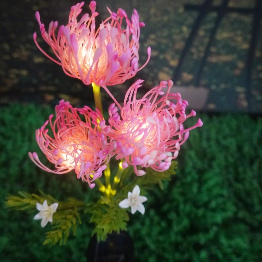 Solar Garden Lights, Solar Flowers Lights with Glowing Flowers & Stems, Solar Panel, Solar Lights Outdoor for Garden Decoration