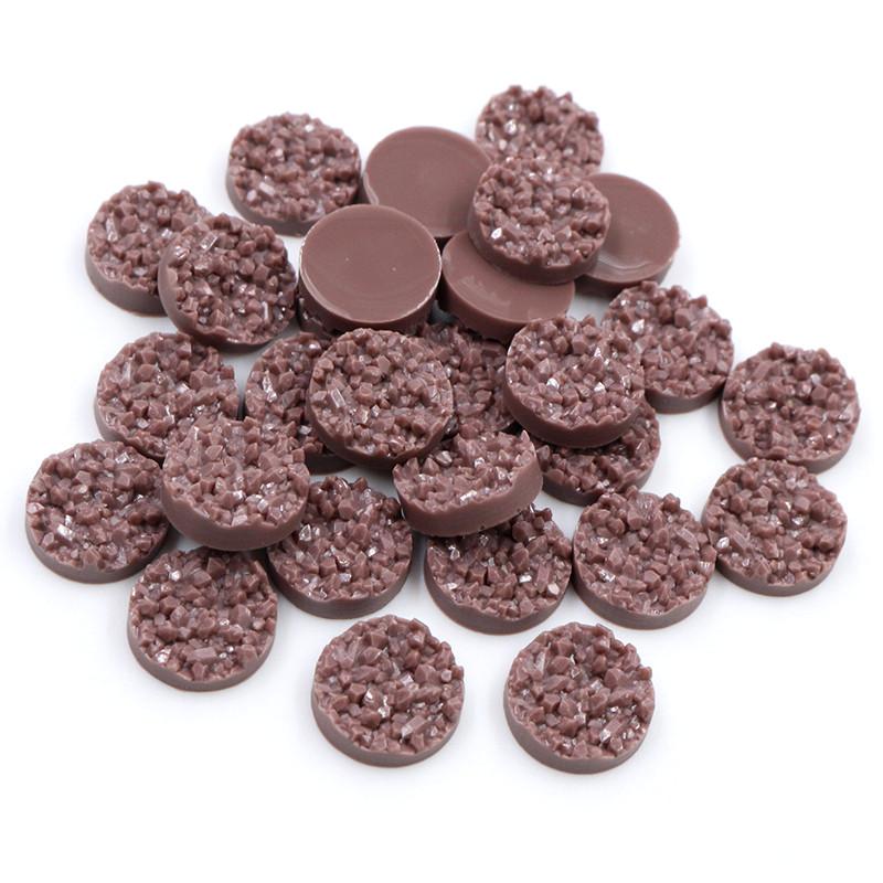 Neue, farbenfrohe 8/10/12 mm große, flache Naturharz-Cabochons (40 Stück) für Armbänder, Ohrringe und DIY-Schmuckherstellung