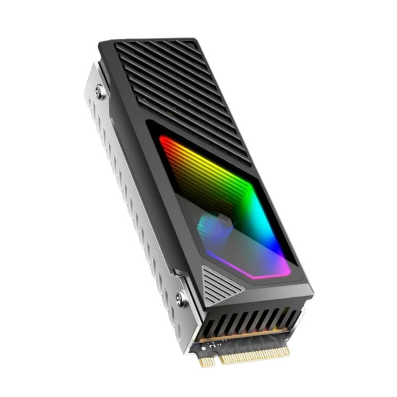 ARGB M.2 Heatsink SSDs Heat Sink with Thermals Pad, Aluminum 2280 M.2 5V 3Pin Addressables ARGB Sync NVME Heatsink for M.2