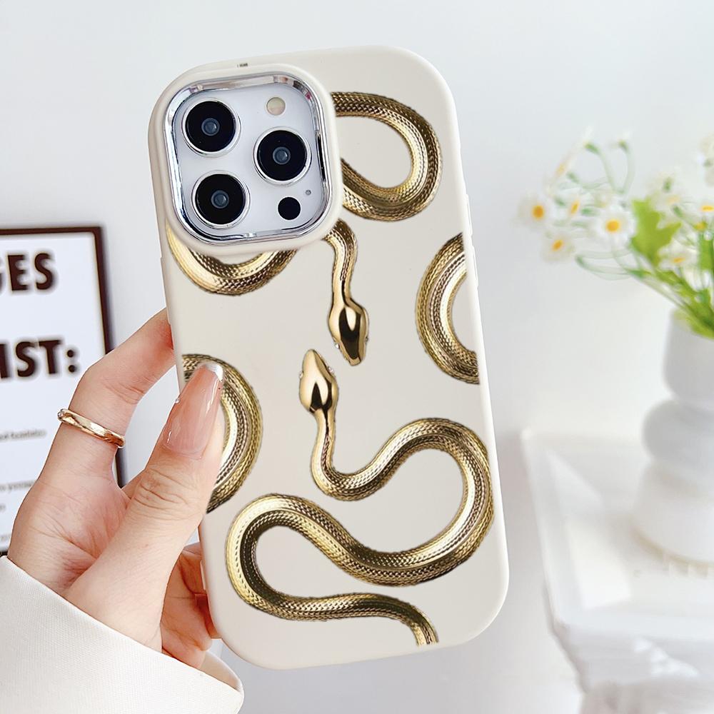LZ5 Butterfly Black Gold Snake Soft Phone Case for Samsung S24 Ultra S23 Plus S21 FE A16 A54 A52 A06 Infinix Hot 40 Lens Protection Shockproof Cover