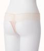 Peach John Nice Body Floating Pink Sizes Smooth to the Stretchy Fit Thong, Flower, Beige, M/L, T-Back Lace, Sheer, Touch,