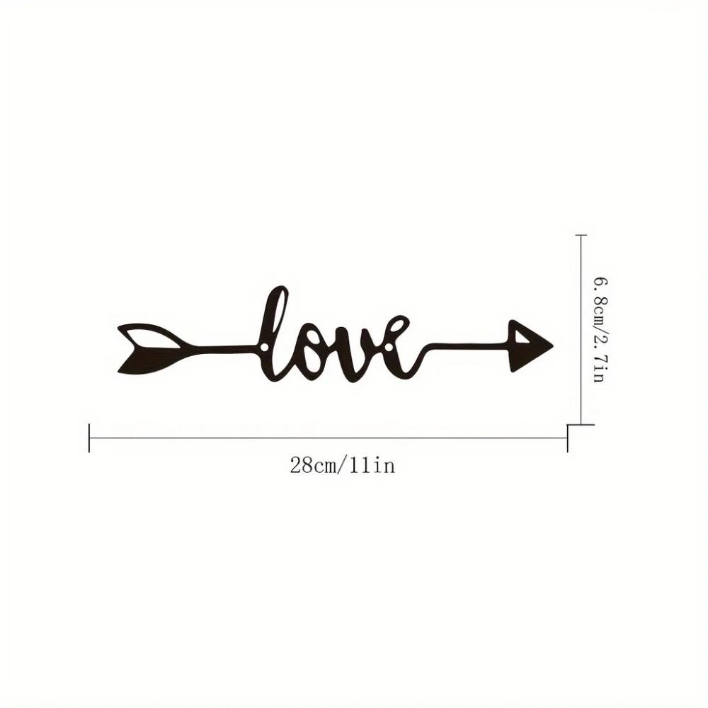 1pc Cutout Sculpture Arrow Sign Rustic Wall Art Decoration, Elegant Word Sign Decor, Stylish Iron Crafts for Metal Wall Hanging