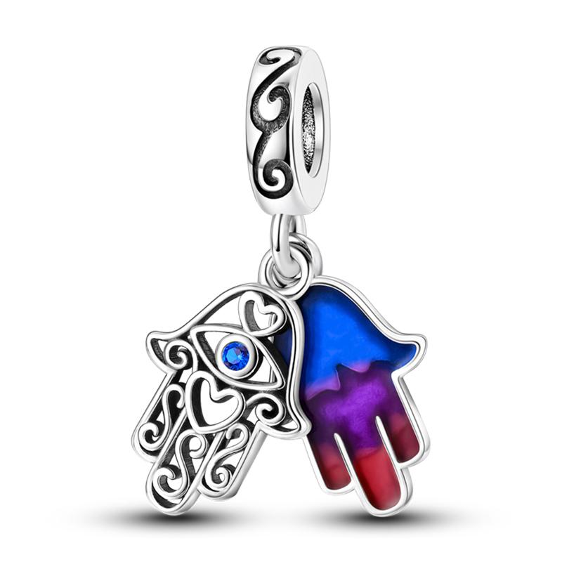 100% Rame Zircone Scintillante Occhio del Diavolo Occhio di Horus Auguri Migliori Portafortuna Perline Adatte a Braccialetti da 3 mm Gioielli Fai da Te
