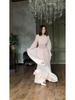 Retro Long Sleeve Waist-Cinching Fairy Dress 2025 - European and American Spring Style