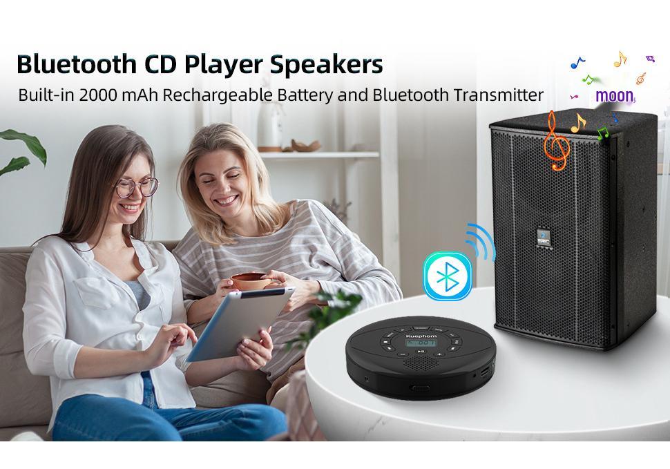 Bluetooth Portable CD Player for Home, Replay, Early Education & MP3 Playback