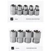 HYCDIYTS Torx Socket Socket Screw with Storage Box 14-piece E-type Set, Star-shaped, Flower-shaped, Wrench, Remover, E-type Socket, (black)