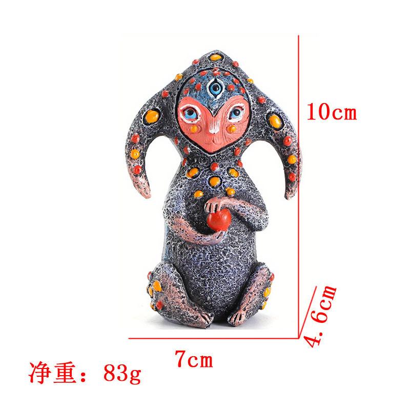 

Новые биологические фэнтезийные украшения из смолы для садовых скульптур набор для украшения дома с тремя глазами инопланетянина