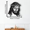 Forged Iron Jesus Portrait Wall Decor, Religious Christian Art for Home, Faith Based Metal Craft