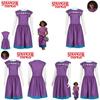 Nancy Wheeler Cosplay Costume For Stranger Things 3 Fans Purple Dress Outfit For Halloween