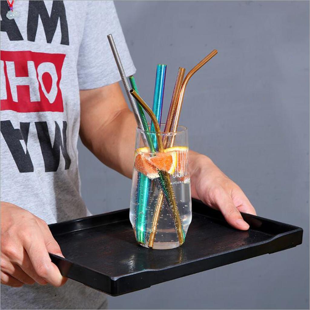 Stainless Steel Drinking Straw Cocktail Straws Party Supplies LSilver